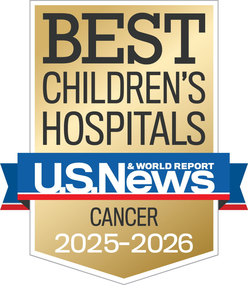 Best Children's Hospital: Cancer (2025-2026) badge from U.S. News