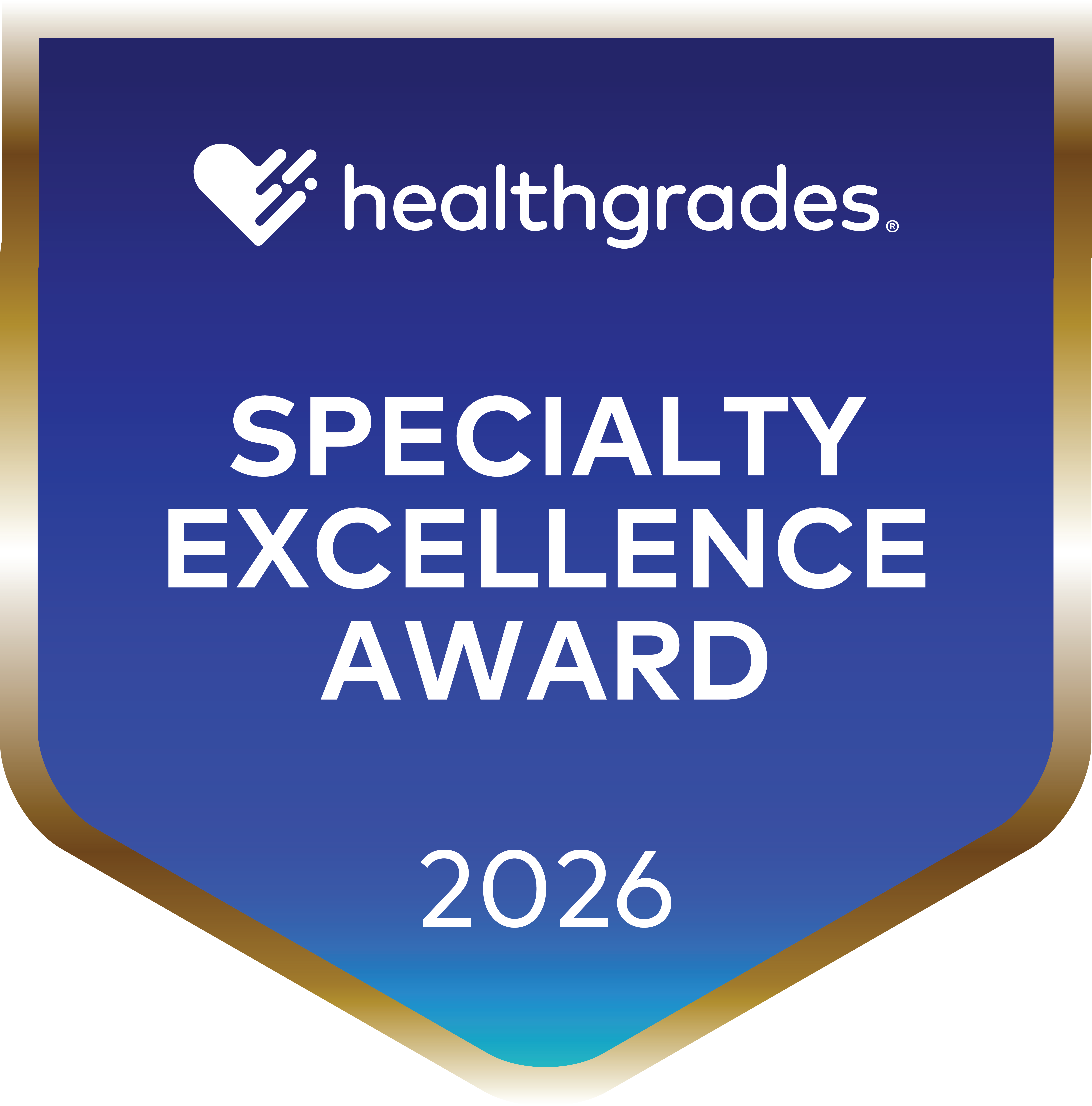 Healthgrades Specialty Excellence Award 2026 badge