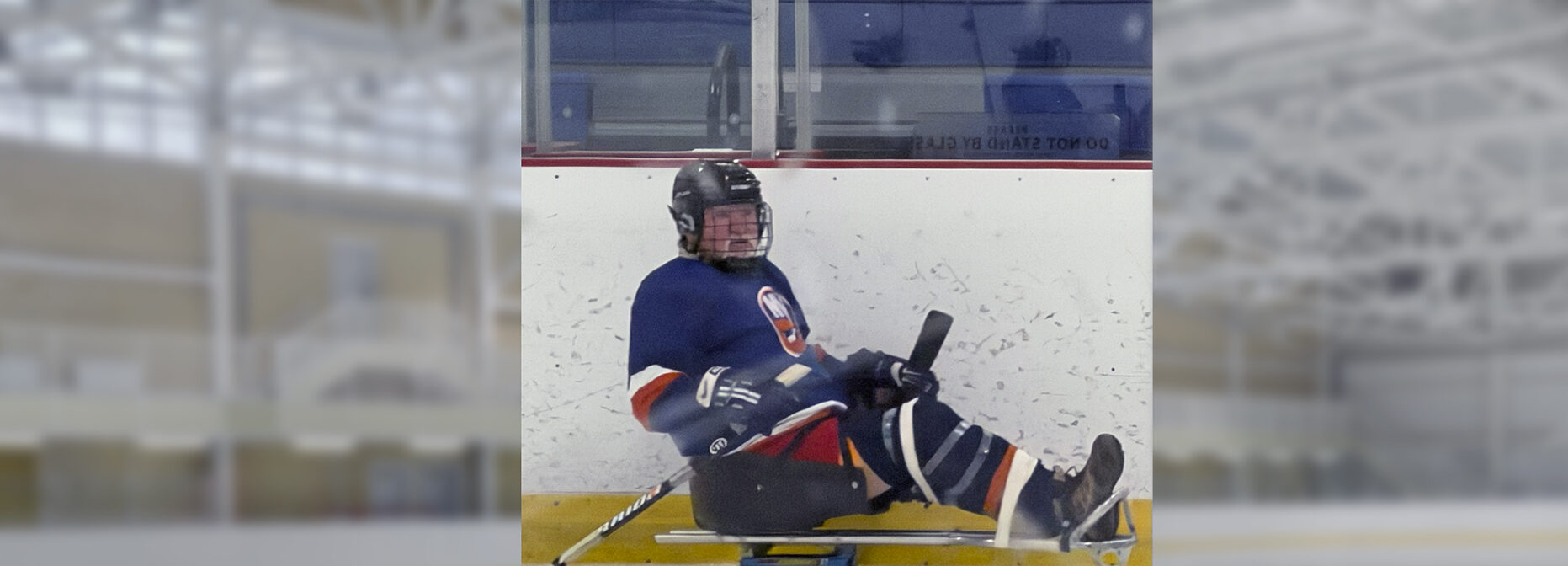 Post injury still on the ice playing hockey