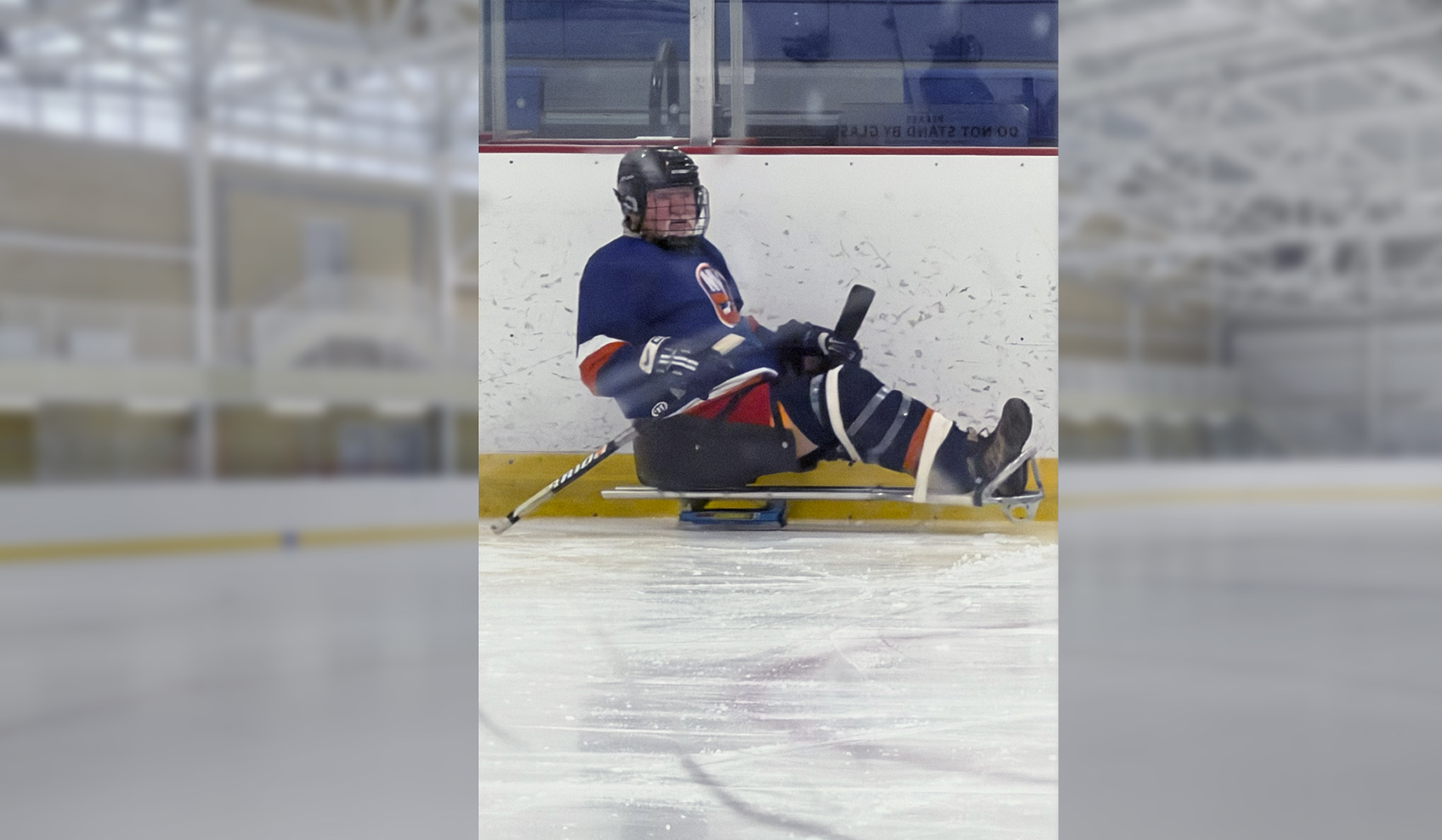 Post injury still on the ice playing hockey