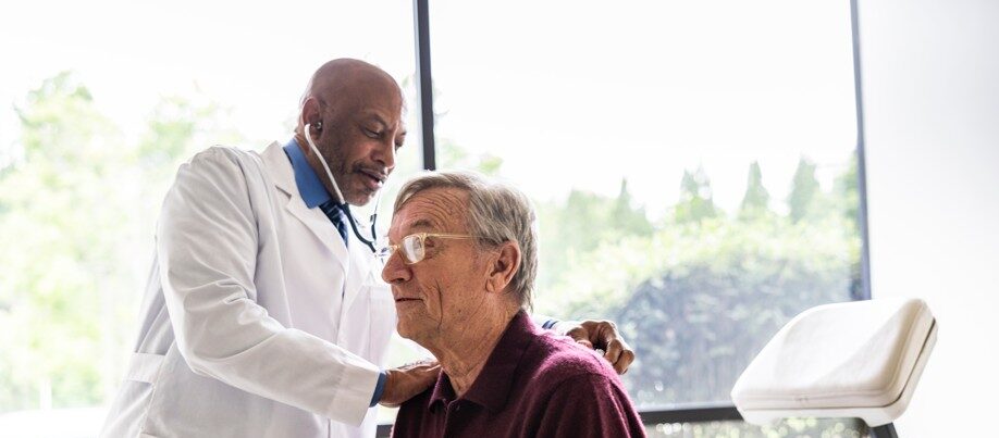 Mesothelioma Male Doctor with Male Patient