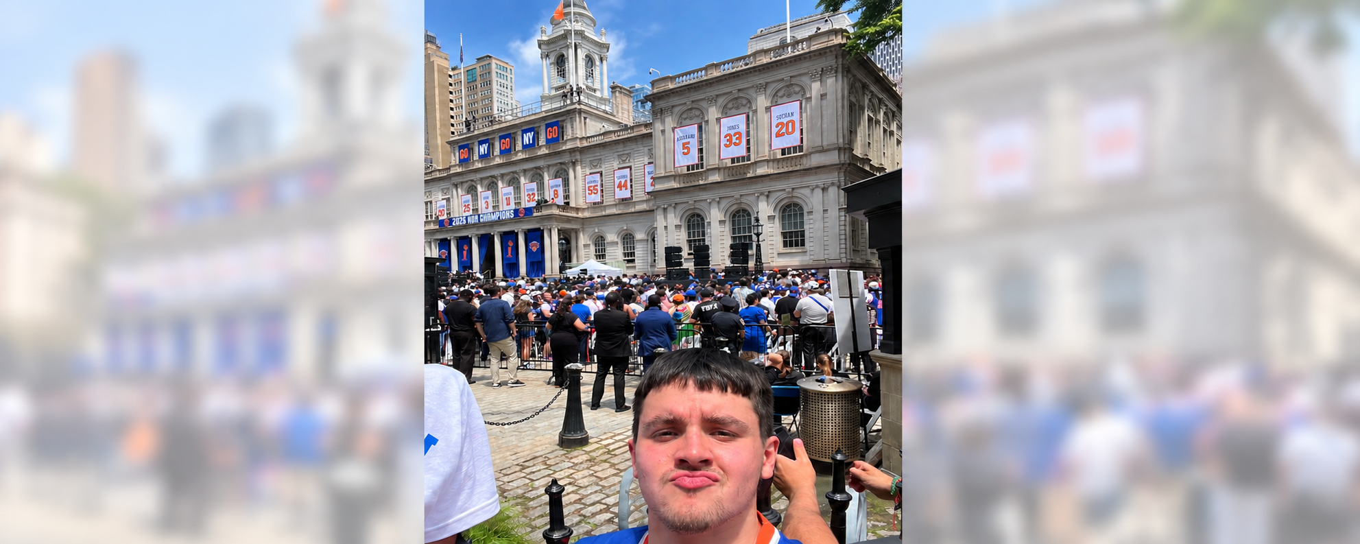 Three Days After Brain Surgery, Forest Greece Was Cheering at the Knicks Parade Forest Greece