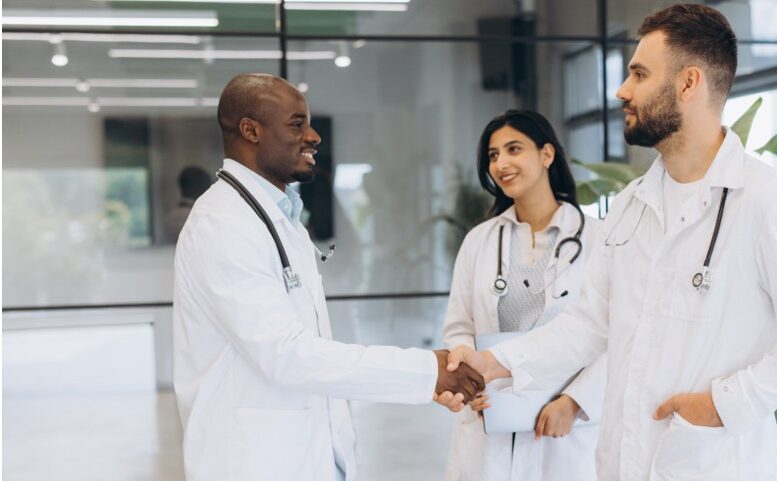 New Providers shaking hands